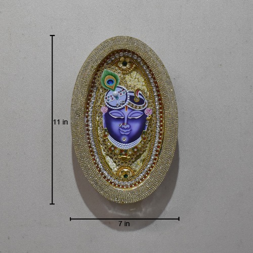 Small Shrinath Ji With Light Wall Hanging