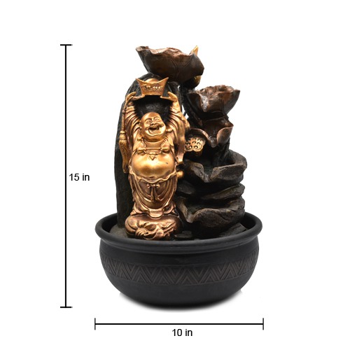 Laughing Buddha Five Layers Unique Design Water Fountain