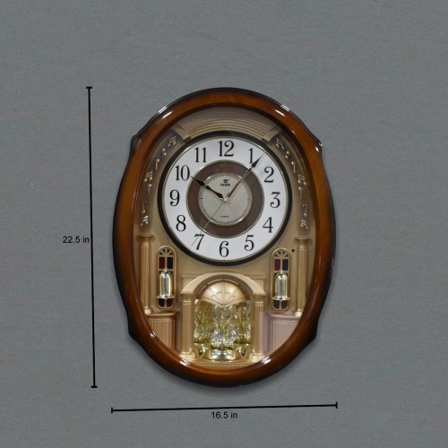 Brown Attractive Design pendulum Power Quartz Wall Clock -23 inches