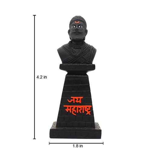 Chhatrapati shivaji maharaj Idol Elegant Black Colour finishing