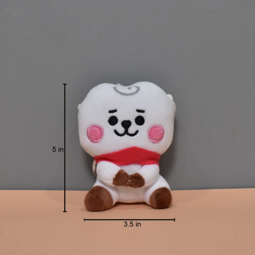 White Small Teddy Keychain