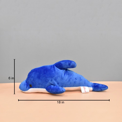 Skin Friendly Ultrasoft 45 cm Dolphin Soft Toys Animal Plush Toy, Stuffed Lovable Huggable Cute Soft Toy for Kids