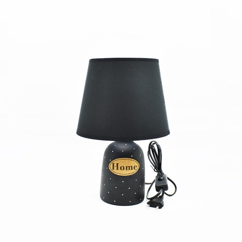 Classic Black Fabric Shade With Dome Shape Base Table Lamp For Home Decor