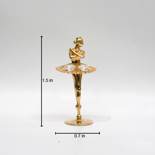 Gold Plated iron Table Decoration (Ballerina) Crystal