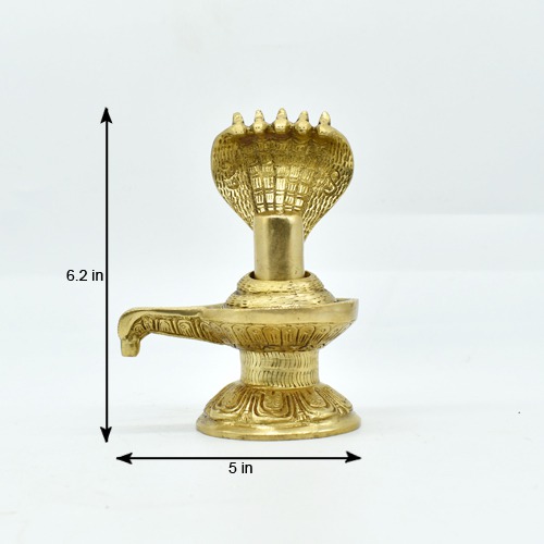 Brass Shiv Ling/ Shivalingam/ Shiv Pindi Idol Brass Shivling With Nag