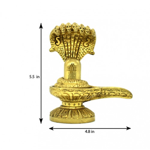 Brass Shivling With Sheshnag  Brass Shivling, Brass Murti, Home Decor, Idol For Home Poojan