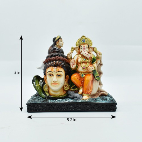 Shiv Ganpati Murti Ganesh Idol Shank Ganesh Multicolour