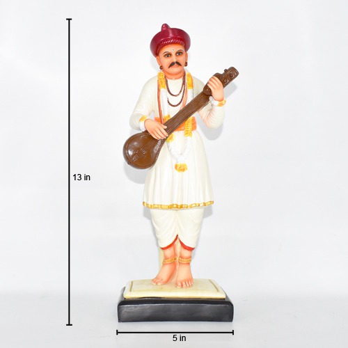 Sant Tukaram Maharaj Standing Idol | Standing Tukaram Idol, Fiber Idol, White