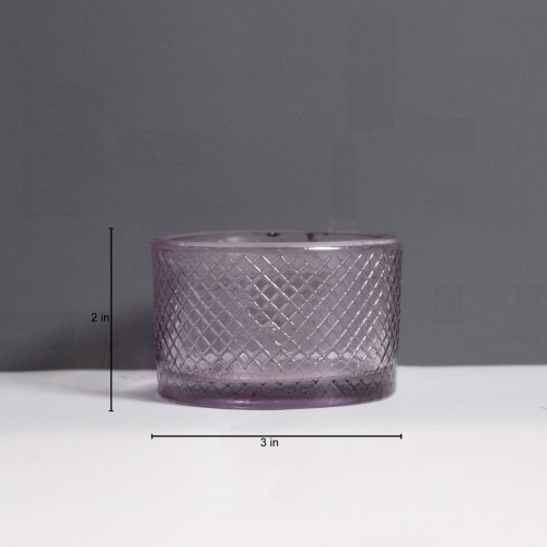 Purple Glass Candle Holder | Garden and Living Room Decorative Small Glass Planter  | Succulents Pot