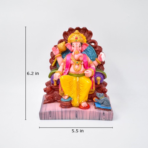 Lalbaug Raja Small Ganpati Murti for Home and office  Decor