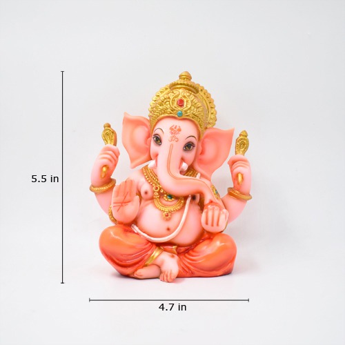 Fiber Ganesha Statue  For Car Dashboard