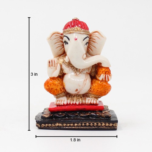 Polyresin Mini Stair Ganesha For Car Dashboard