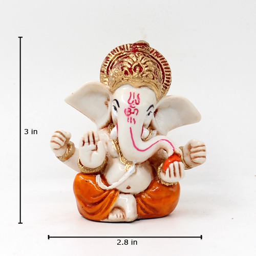 Mukut Kan Ganesh statue For Car Dashboard, Ideal Gift For Father, Brother