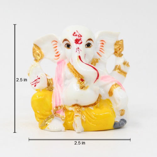 Taklu Big Belly Lord Ganesha Statue For Car Dashboard