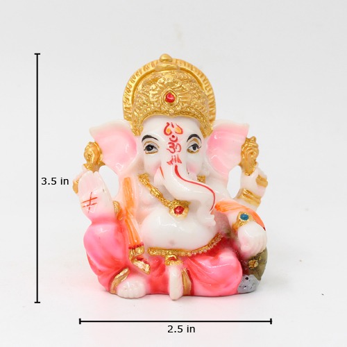 Decorative Ladu Ganesh Statue  For Car Dashboard