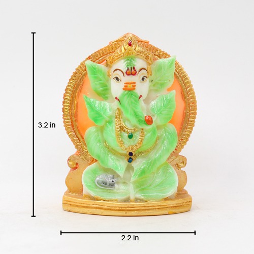 Green Pan  Lord Ganesh Idol For Home & Office Decor