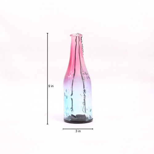 Multi Color Glass Hanging Tea-Light Holders Bottles For Home & Office Decoration