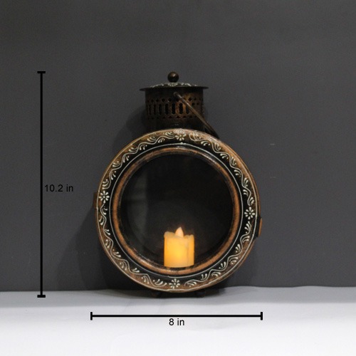 Iron Lantern with T- Light And Diya Holder For Home Decoration And Living Room