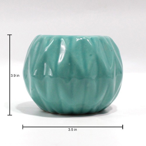 Turquoise Ceramic Pot For Indoor Plant | Ceramic Indoor Flower Pot Planter Indoor Outdoor Planter