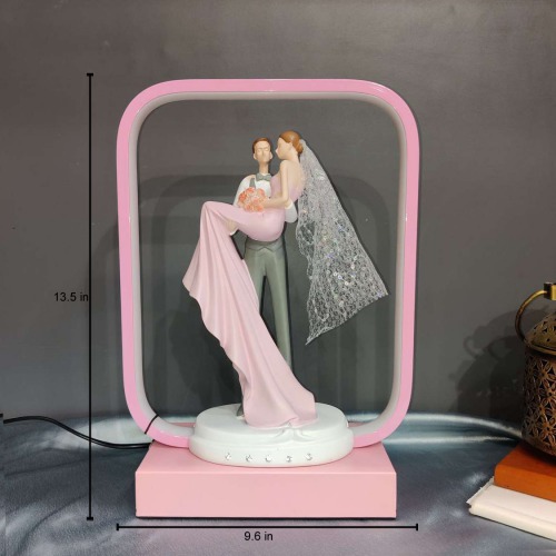 Romantic Couple Statue Showpiece With Lights