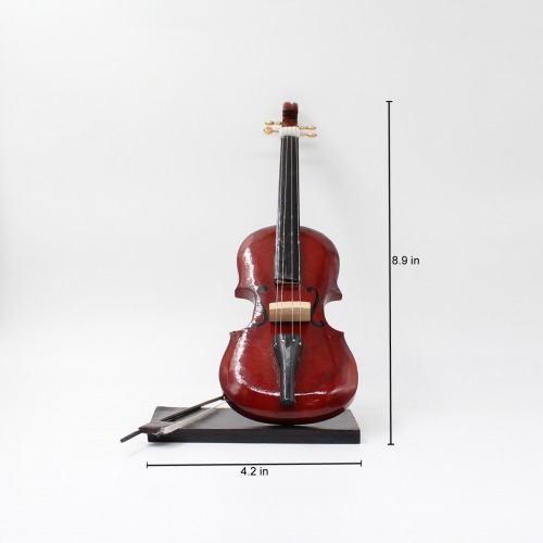 Wooden Miniature Musical Instrument Curio - Violin