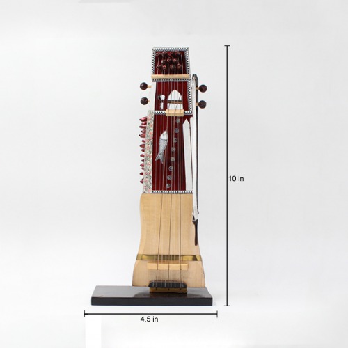 Miniature Wooden Dilruba Showpiece