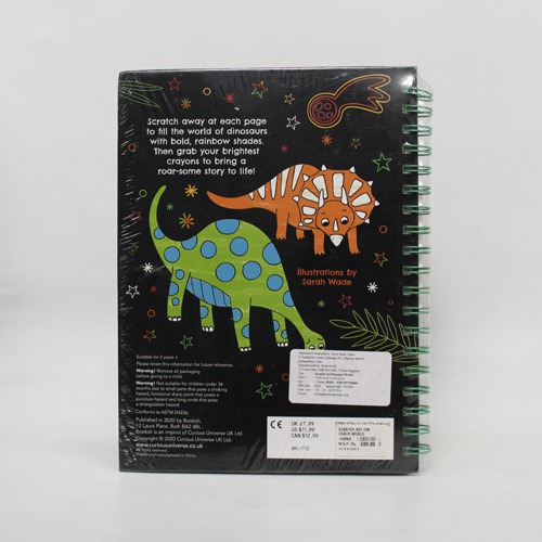 Scratch Art Dinosaur World Activity Books | Magic | Mystical | Fairy tales