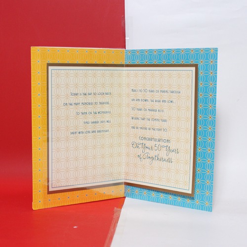 Golden Wishes on Your Golden Anniversary With Lots of Love| Anniversary Greeting Card