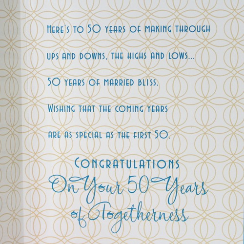 Golden Wishes on Your Golden Anniversary With Lots of Love| Anniversary Greeting Card