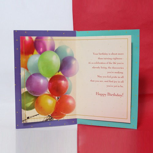 On Your 18th Birthday | Birthday Greeting Card