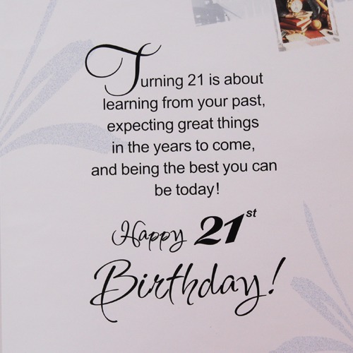 On Your 21th Birthday | Birthday Greeting Card