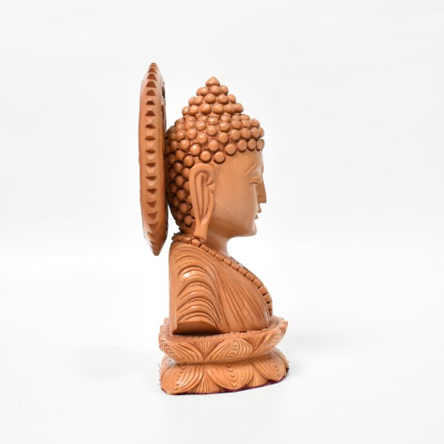 Big Buddha Face Wooden Statue | Religious Idol of Lord Gautam Buddha Statue Big Size Idols Decorative Showpiece