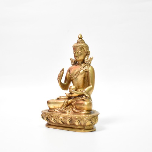 Small Copper Buddha Gold Finish Statue | Gautam Buddha Idol Statue for Home | living room | Gifting items Decorative Showpiece