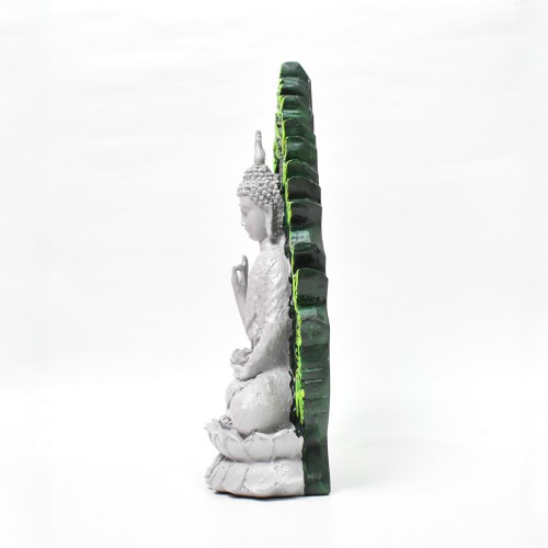 White Gautama Buddha Statue With Green Leaves Tree | Spirituals | Gautama Buddha | Buddha | Home decor