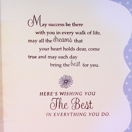 A Note To Wish You The Best | Best Wishes Greeting Card