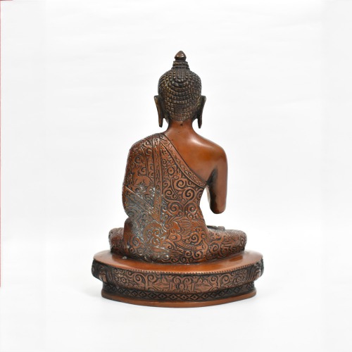 Brass Buddha With Two Toned Colour Statue | Gautam Buddha Idol Statue for Home | living room | study room | Gifting items Decorative Showpiece