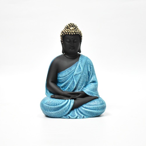 Multi colour Buddha Seated Fiber Statue | Meditating Buddha Statue For Home Decor | Lord Gautama Buddha