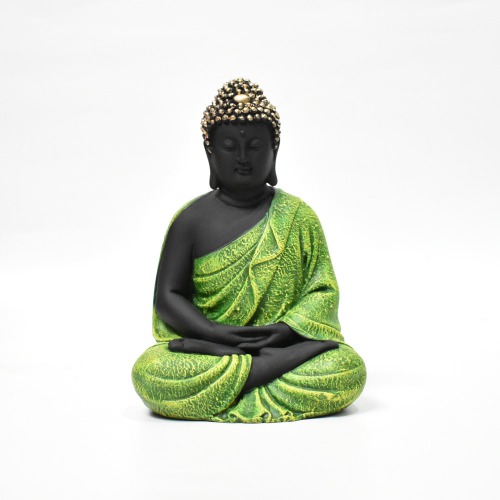 Multi colour Buddha Seated Fiber Statue | Meditating Buddha Statue For Home Decor | Lord Gautama Buddha