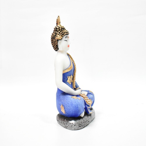 White Antique Lord Buddha Statue| Murti for Mandir | Temple | Home Decor Decorative Showpiece