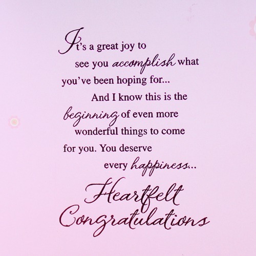 Congrats On Your Special Day | Congratulation Greeting Card