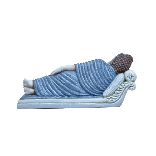 Blue And Gray Buddha Sleeping Statue | Religious Idol of Lord Gautam Buddha Statue Big Size Idols Decorative Showpiece