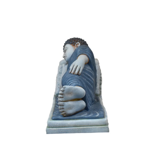 Blue And Gray Buddha Sleeping Statue | Religious Idol of Lord Gautam Buddha Statue Big Size Idols Decorative Showpiece