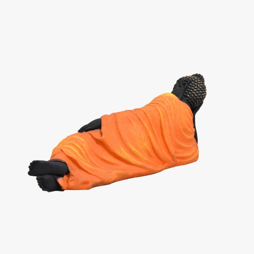 Orange Colour Buddha Sleeping Statue | Religious Idol of Lord Gautama Buddha Statue Big Size Idols Decorative Showpiece