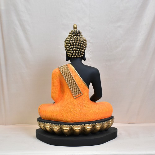 Yellow Shal Diamond Work Antique Lord Buddha Handicraft Idol God Gautama Buddha Statue