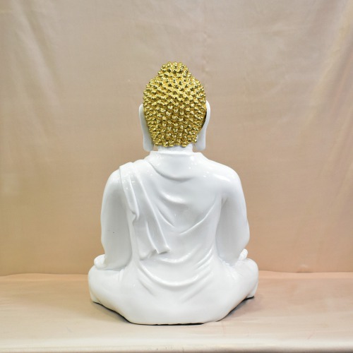 White Religious Idol of Lord Gautam Buddha Statue Big Size Idols Decorative Showpiece | Spirituals| Buddha | Home decor