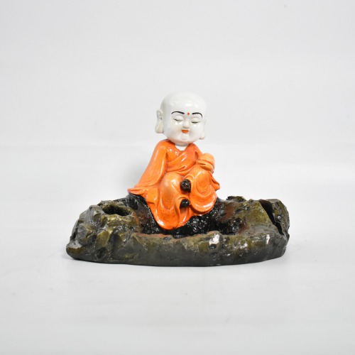 Little Monk With Pen Stand | Buddha Monk Statue Figurines Showpiece For Home, Office Decoration