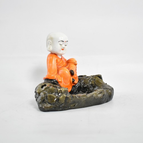 Little Monk With Pen Stand | Buddha Monk Statue Figurines Showpiece For Home, Office Decoration