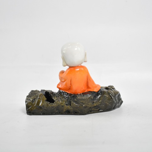 Little Monk With Pen Stand | Buddha Monk Statue Figurines Showpiece For Home, Office Decoration