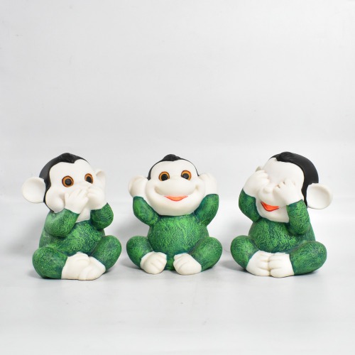 Monkey Monk Laughing Monk Set Of 3 | Small Buddha Statue Monk| Figurine Home Decorative Decorative Showpiece