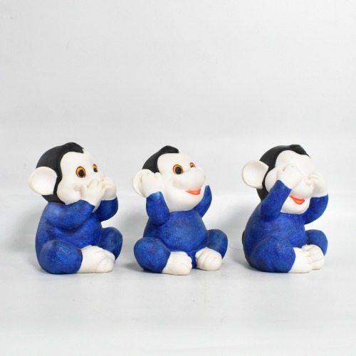 Monkey Monk Laughing Monk Set Of 3 | Small Buddha Statue Monk| Figurine Home Decorative Decorative Showpiece